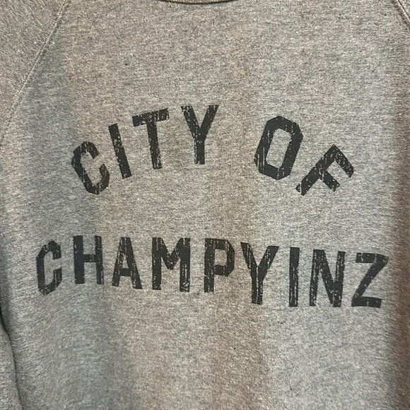 City of Champyinz Grey Casual Athleisure Sweatshirt Size XL - Picture 4 of 6